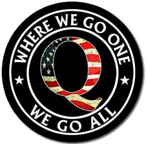 fagraphix Two Pack Where We Go One We Go All Sticker Self Adhesive Vinyl Decal qanon q Shaped American Flag deep State Conspiracy 
