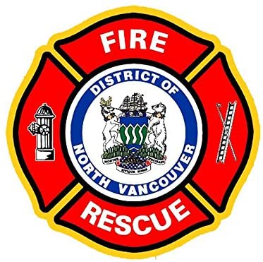 Maltese Cross Shaped District of North Vancouver FIRE Rescue Logo ...