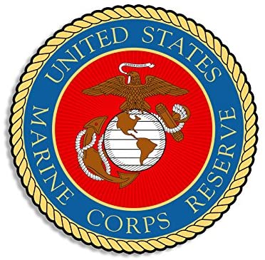 Round Marine Corps – Reserve Logo Sticker – American Vinyl Stickers