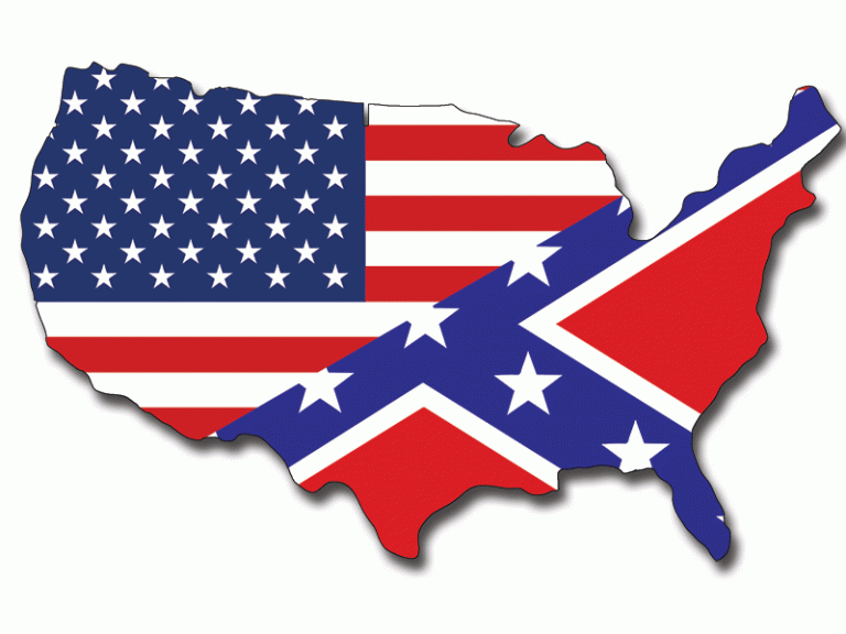 USA Shaped Half USA Half Rebel Flag Sticker – American Vinyl Stickers