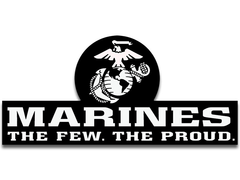 3×6 inch Marines The Few The Proud Shaped Sticker Officially Licensed ...