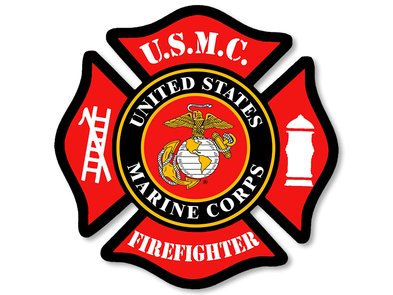 4×4 inch USMC Marine Firefighter Maltese Sticker Officially Licensed By ...